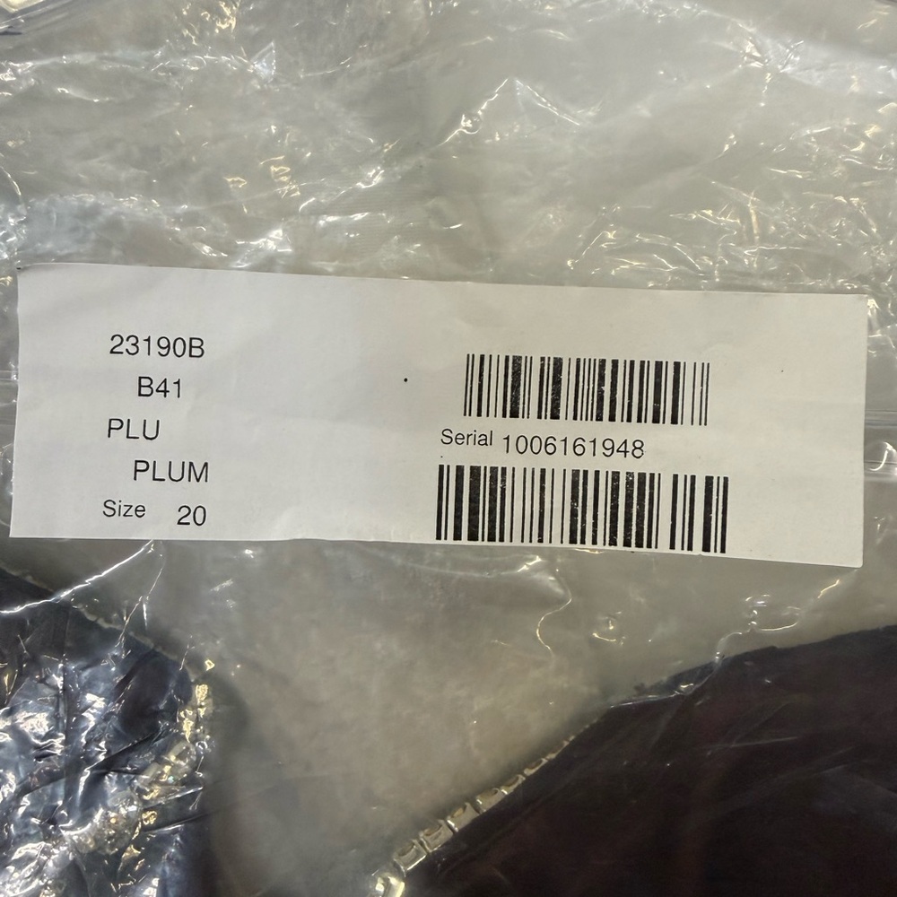 Jovani 23190 Plum Fitted Three Quarter Sleeve Evening Gown - Picture 6 of 6